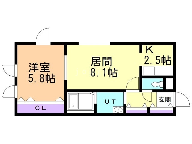 釧路市若竹町のマンションの間取り