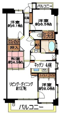 【フローレンス城見町グランドアークの間取り】