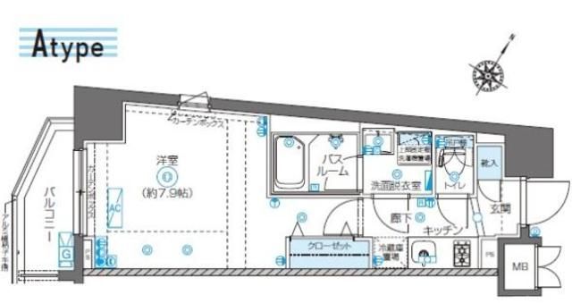 【港区南麻布のマンションの間取り】