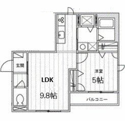 【江東区住吉のマンションの間取り】