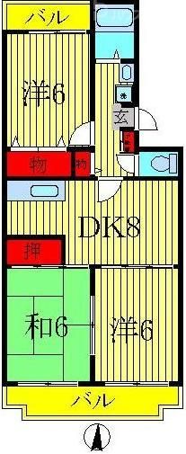 【柏市西原のマンションの間取り】