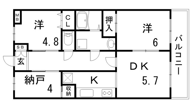 ダイアパレス神戸片山の間取り