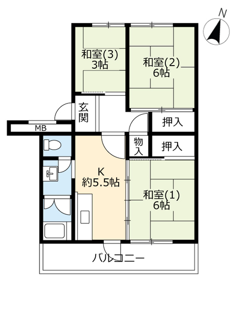 ＵＲさつきが丘の間取り