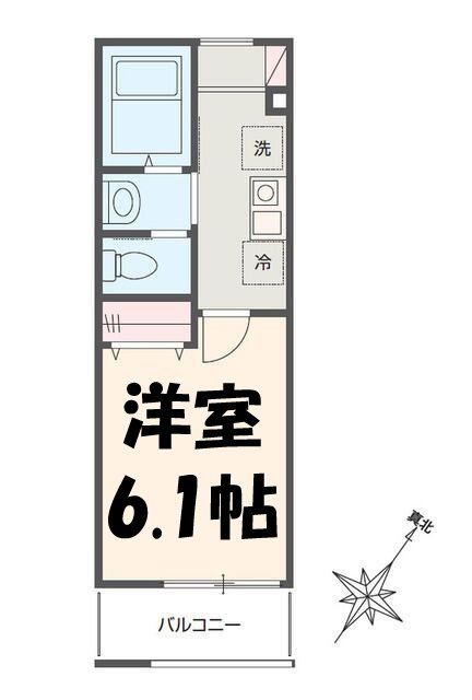 春日部市粕壁のアパートの間取り