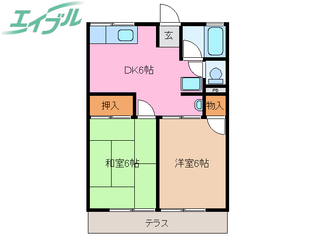 桔梗ハイツの間取り