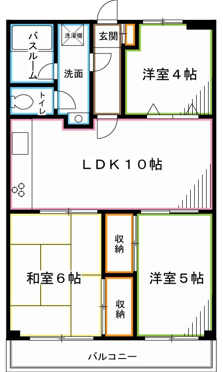 中野区白鷺のマンションの間取り