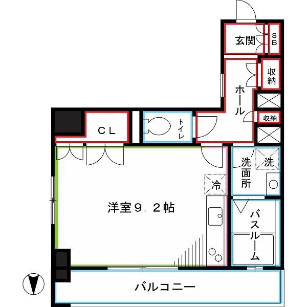 新宿区中落合のマンションの間取り