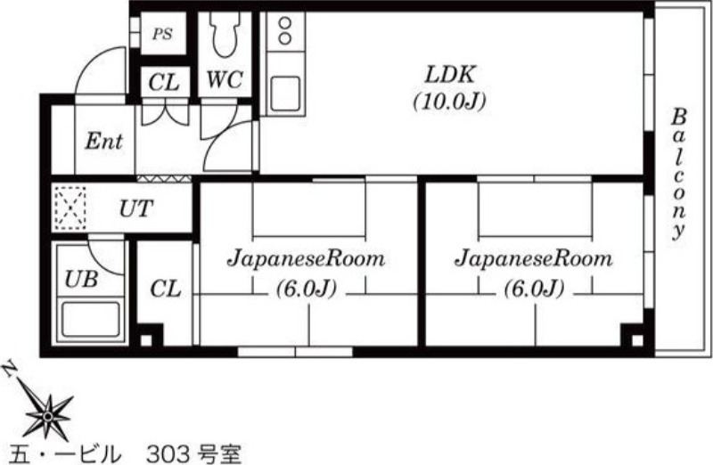 札幌市北区新川五条のマンションの間取り