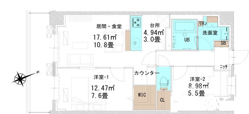 昭島市中神町のマンションの間取り