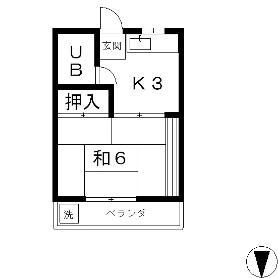 大津市鳥居川町のマンションの間取り