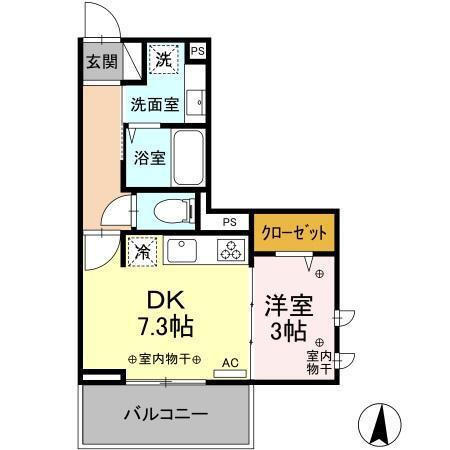 リヴェール中御所　Ｃの間取り