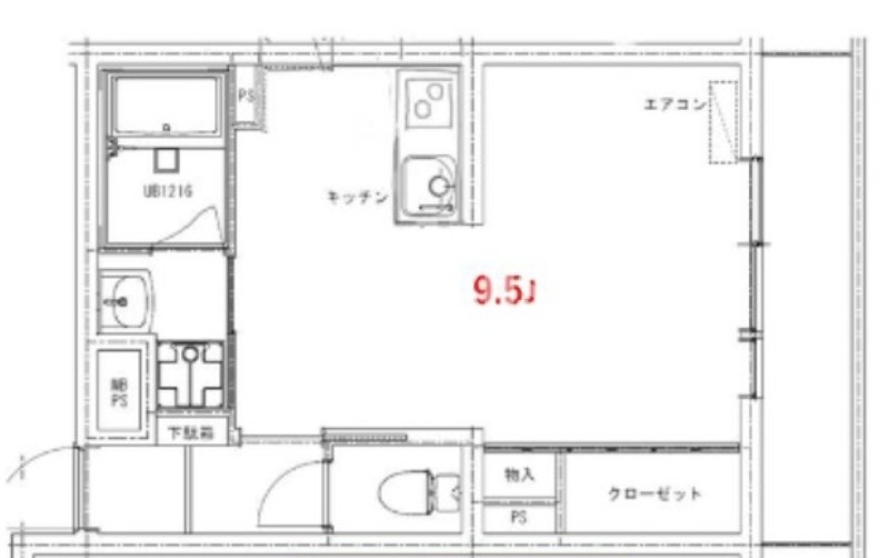 目黒区平町のマンションの間取り