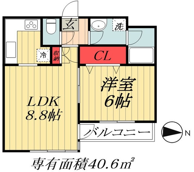 市川市市川のマンションの間取り