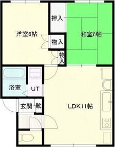 札幌市北区屯田二条のアパートの間取り