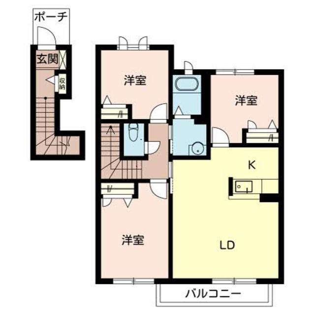 シャーメゾン下中島の間取り