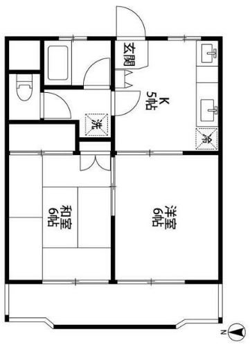 川崎市宮前区犬蔵のマンションの間取り