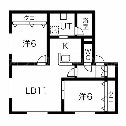 札幌市白石区菊水一条のマンションの間取り