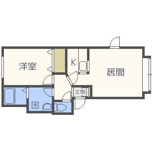 札幌市清田区平岡六条のアパートの間取り