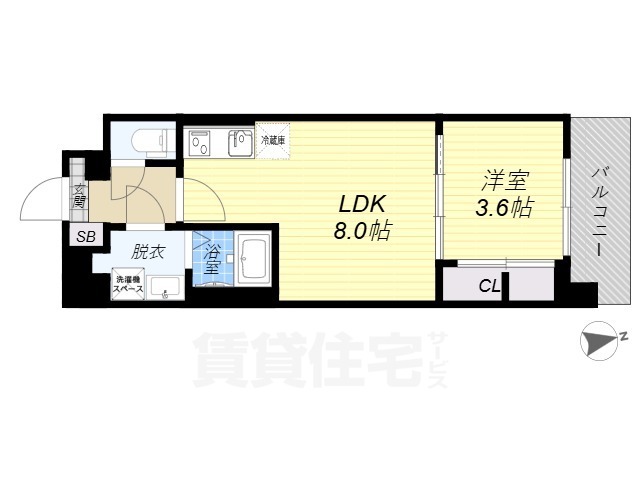 Alivis緑橋の間取り