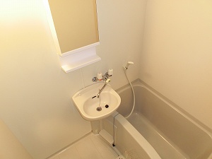 バス・シャワールーム　収納にうれしいミラーキャビネット付き！