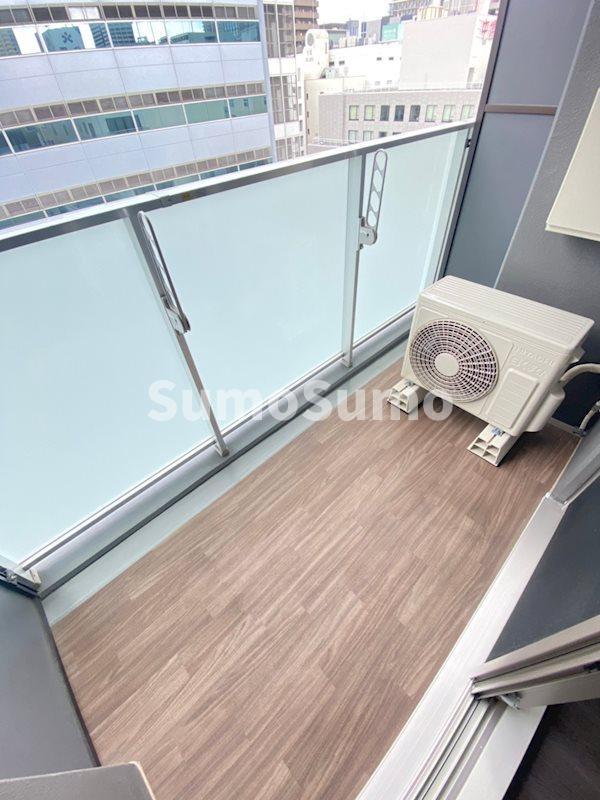 バルコニー　外からの目が気にならないバルコニーで洗濯物が干せます