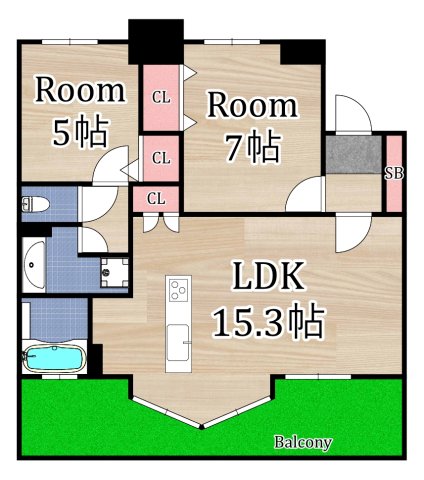 ル・グランデ城東放出の間取り