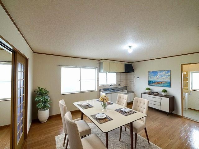 居室・リビング　CGで家具等を配置したもので家具等は含まれません