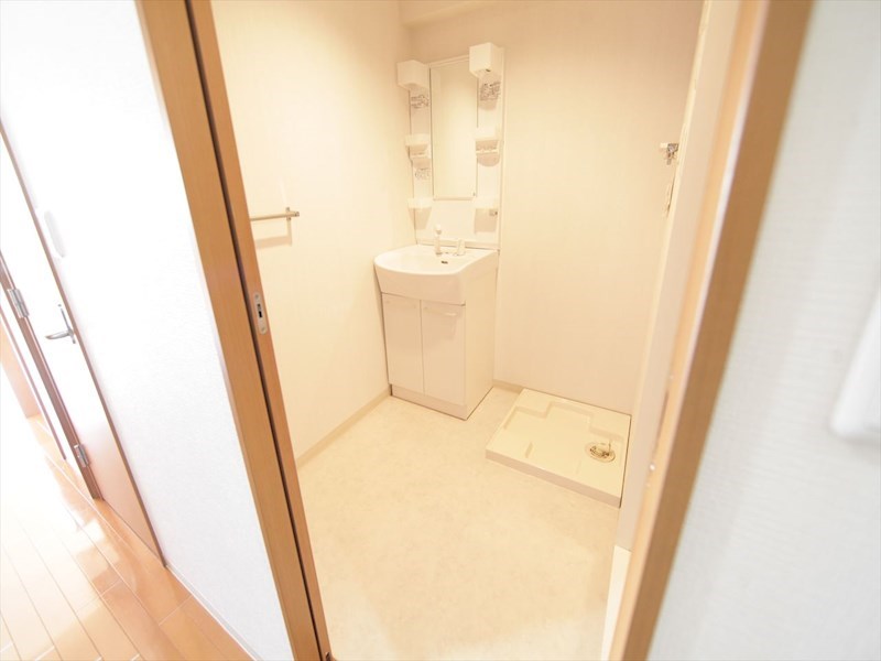 洗面設備　脱衣所　独立洗面台（シャンプードレッサー付）収納スペース有