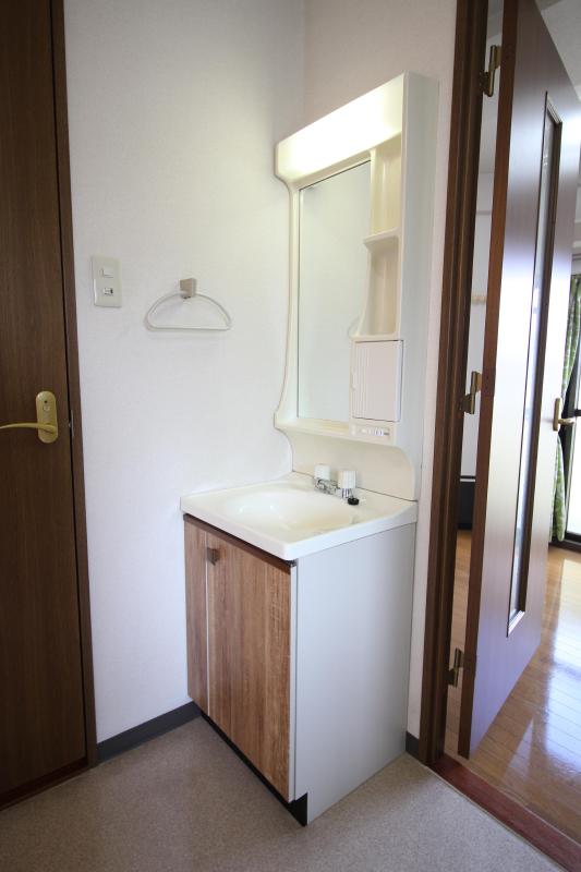 洗面設備　１　洗面台は必須でしょ。色はモデルルーム仕様です。