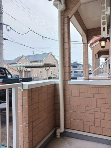 バルコニー　外からの目が気にならないバルコニーで洗濯物が干せます