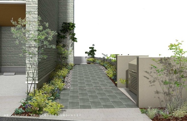 エントランス　アプローチパース♪