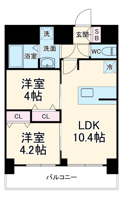 ディアレイシャス名古屋大須通の間取り写真