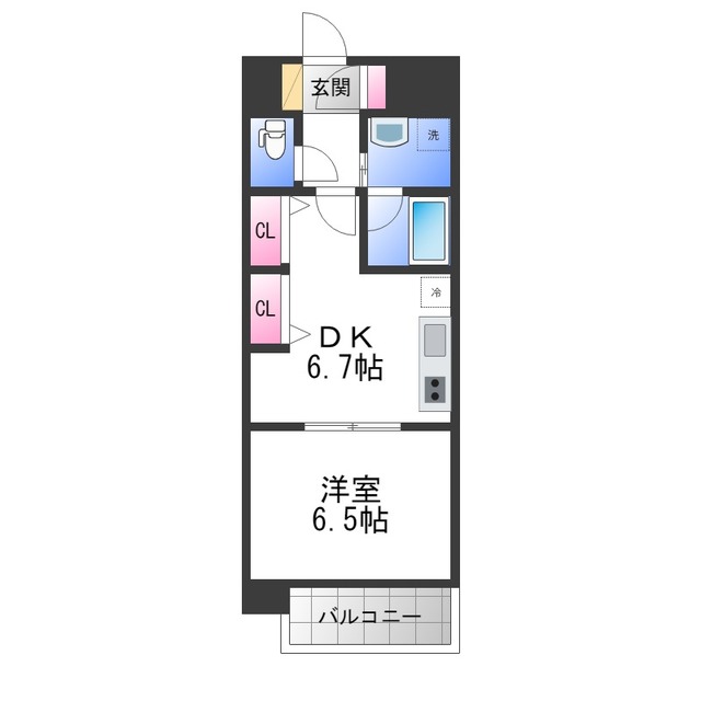 ＪＲ阪和線 鳳駅 徒歩13分 4階建 築19年の間取り写真