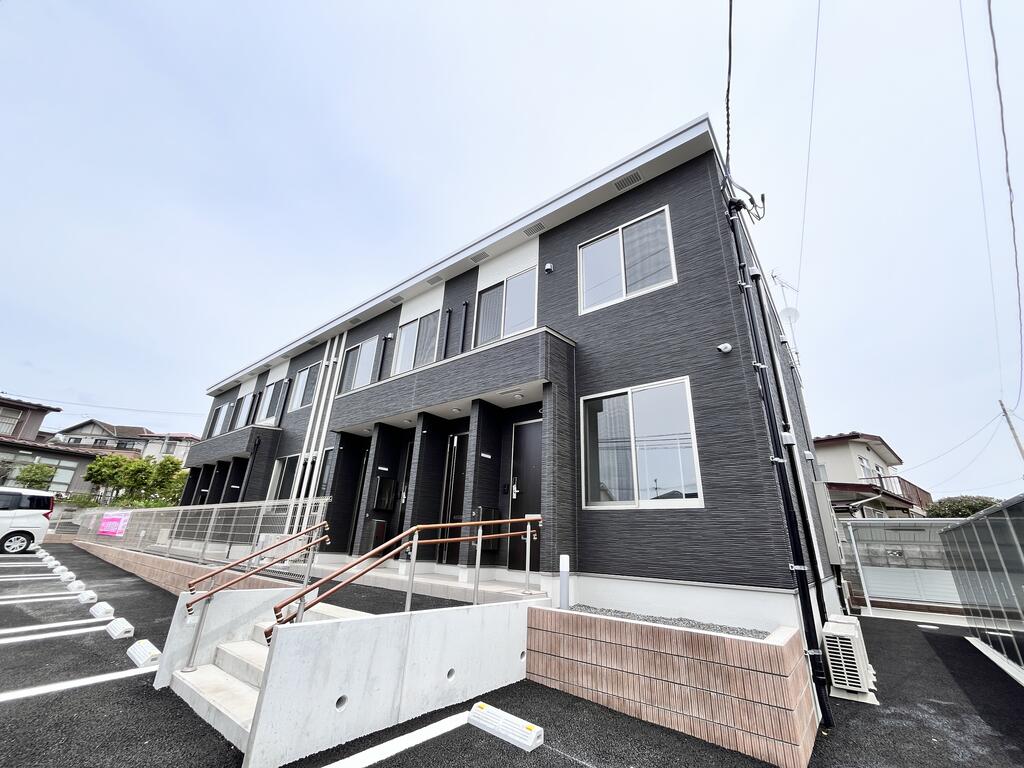 美田園1丁目新築アパート新築工事の外観写真