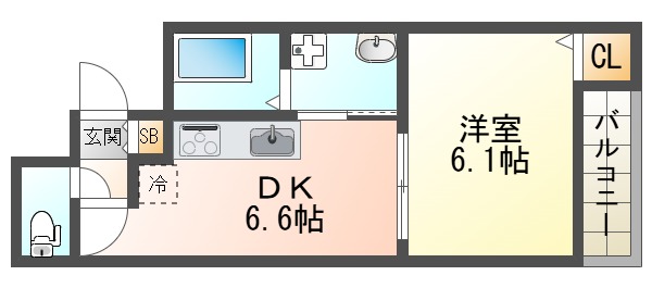 レクエルド東園田の間取り写真