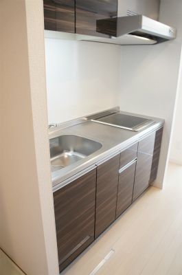 キッチン　2口システムキッチン。