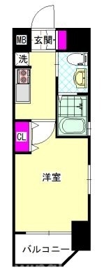 エステムコート博多駅前アヴェールの間取り写真