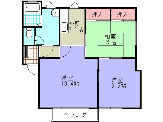 セントラルハウス鳥居Aの間取り