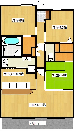 郡山市長者のマンションの間取り