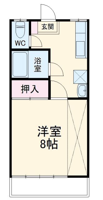 栃木県宇都宮市富士見が丘３（アパート）の賃貸物件の間取り