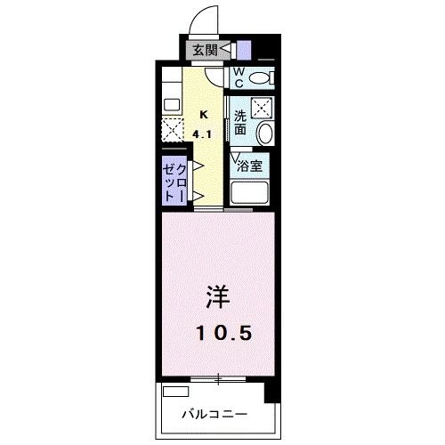 八代市田中西町のマンションの間取り