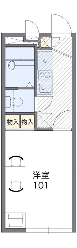 高松市福岡町のアパートの間取り