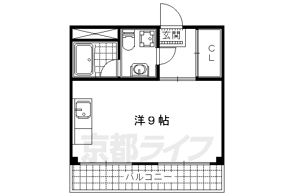 京都市伏見区醍醐中山町のマンションの間取り