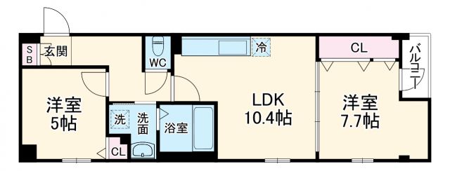 二条城東レジデンスの間取り