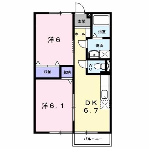 ファミール泉Bの間取り