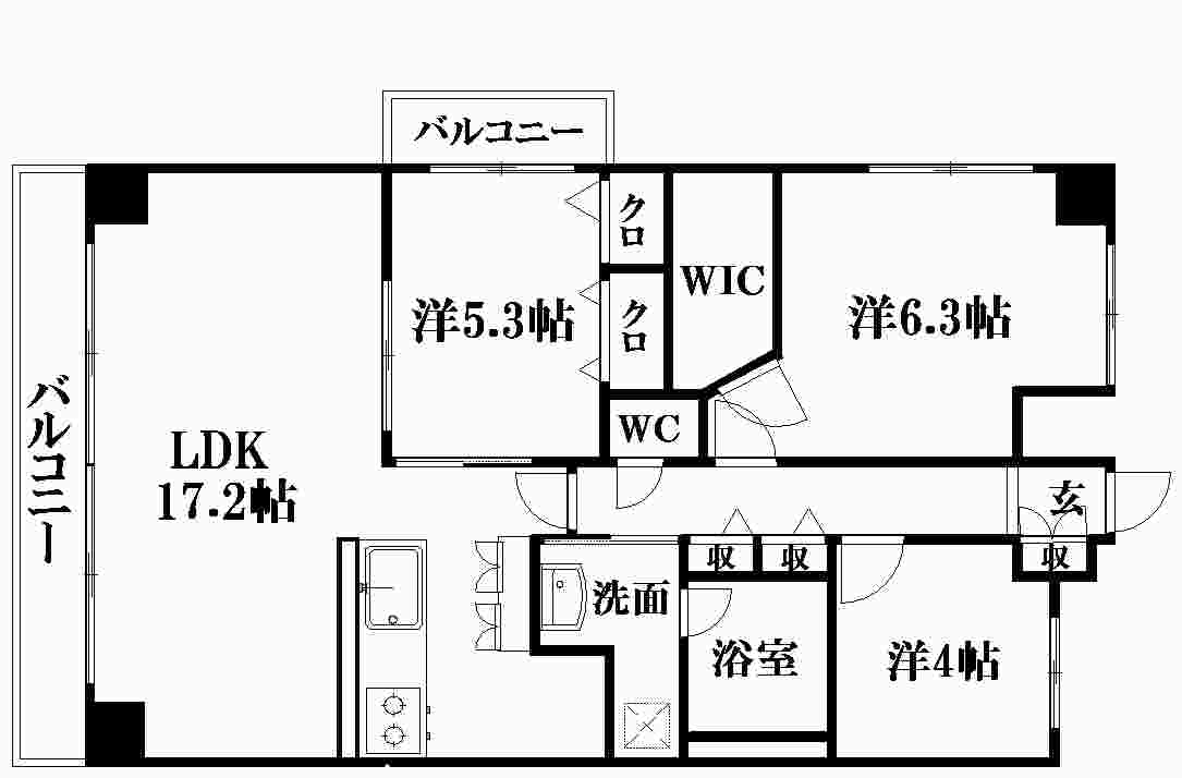 クラウドクレスト栄町の間取り