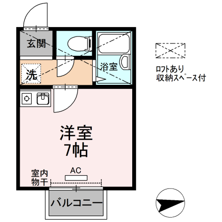 米子市岩倉町のアパートの間取り