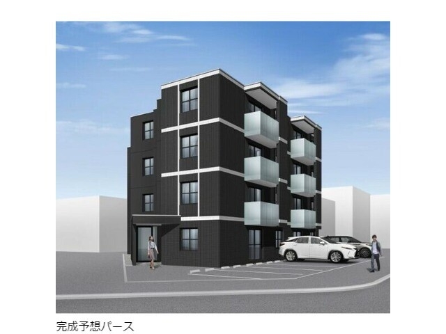 【札幌市北区北二十七条西のマンションの建物外観】