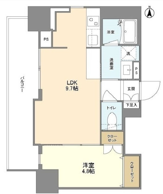 RJRプレシア南堀江の間取り