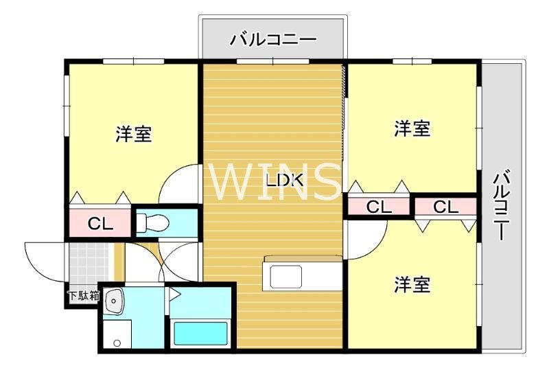 福岡市東区松島のマンションの間取り